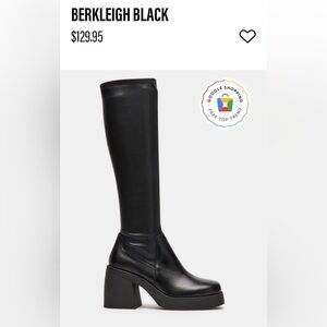 Steve Madden Black Knee-High Platform Women's Boots NWOT  Size 9